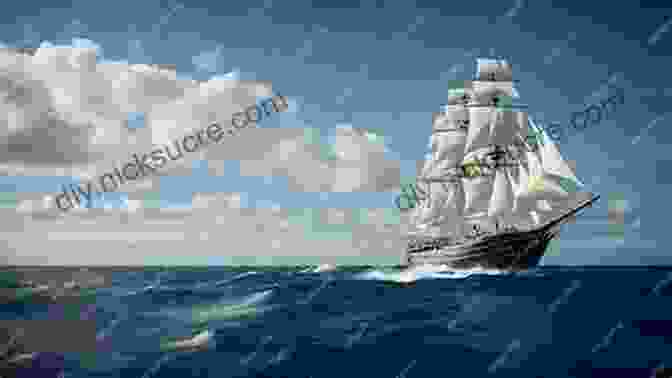 A Majestic Sailing Ship Sails Across The Open Sea, Its Sails Billowing In The Wind. Bound For Distant Seas: A Voyage Alone To Asia Aboard The 28 Foot Sailboat Atom