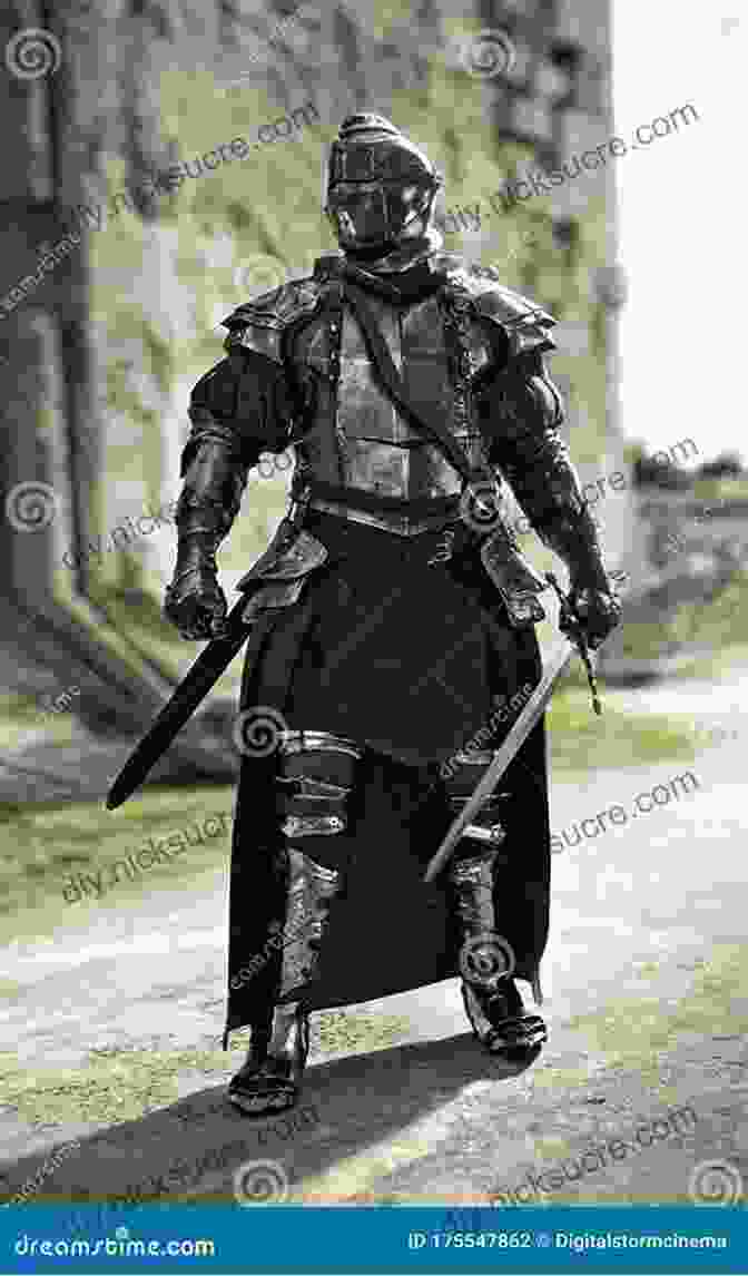 A Young Man In Armor Holding A Sword, Standing Before A Castle The Last Defender Of Camelot