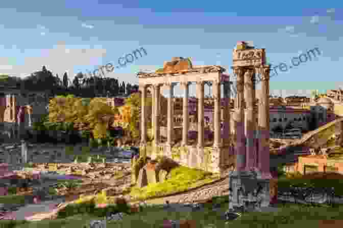 An Aerial View Of The Roman Forum, Showcasing The Ruins Of Ancient Temples, Courthouses, And The Arch Of Constantine. Rome And Environs: An Archaeological Guide