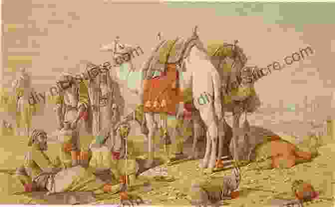 Depiction Of A Bustling Trans Saharan Trade Caravan, Showcasing The Exchange Of Goods Between North Africa And Sub Saharan Regions. The Golden Rhinoceros: Histories Of The African Middle Ages