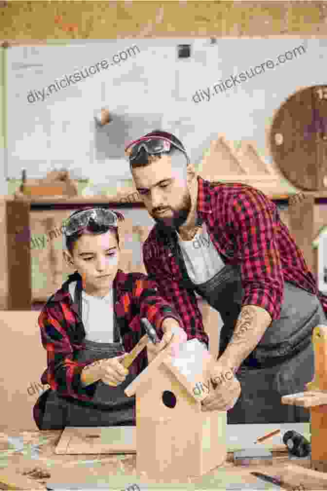 Father And Son Working Together On A Birdhouse Project Build It With Dad: Woodworking Fun For The Whole Family