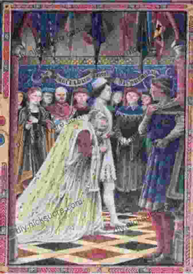 Illustration Of The Wedding Of Sir Gawain And Dame Ragnell. Four Arthurian Romances By Active 12th Century