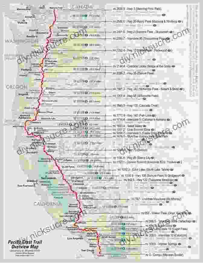 Pacific Crest Trail Map Whistler S Way: A Thru Hikers Adventure On The Pacific Crest Trail