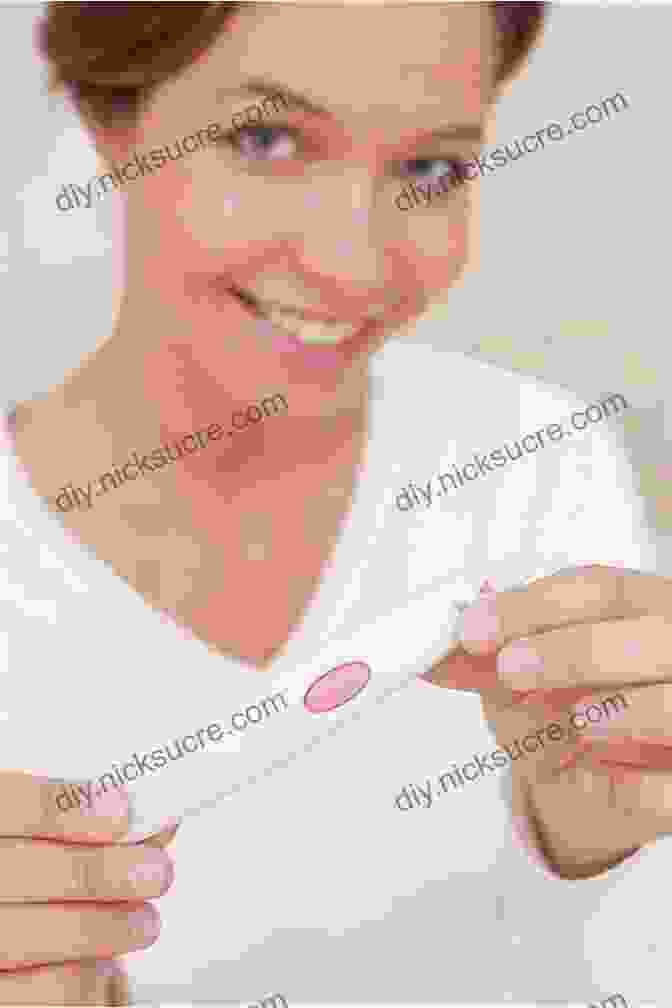 Smiling Woman Holding A Positive Pregnancy Test Manifesting Motherness : Healing From Infertility